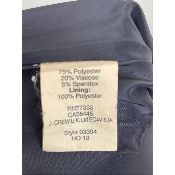 J. Crew Schoolgirl Preppy Mini A-Line Skirt Sz 4 Navy Blue Fluted Double crepe - Picture 6 of 6